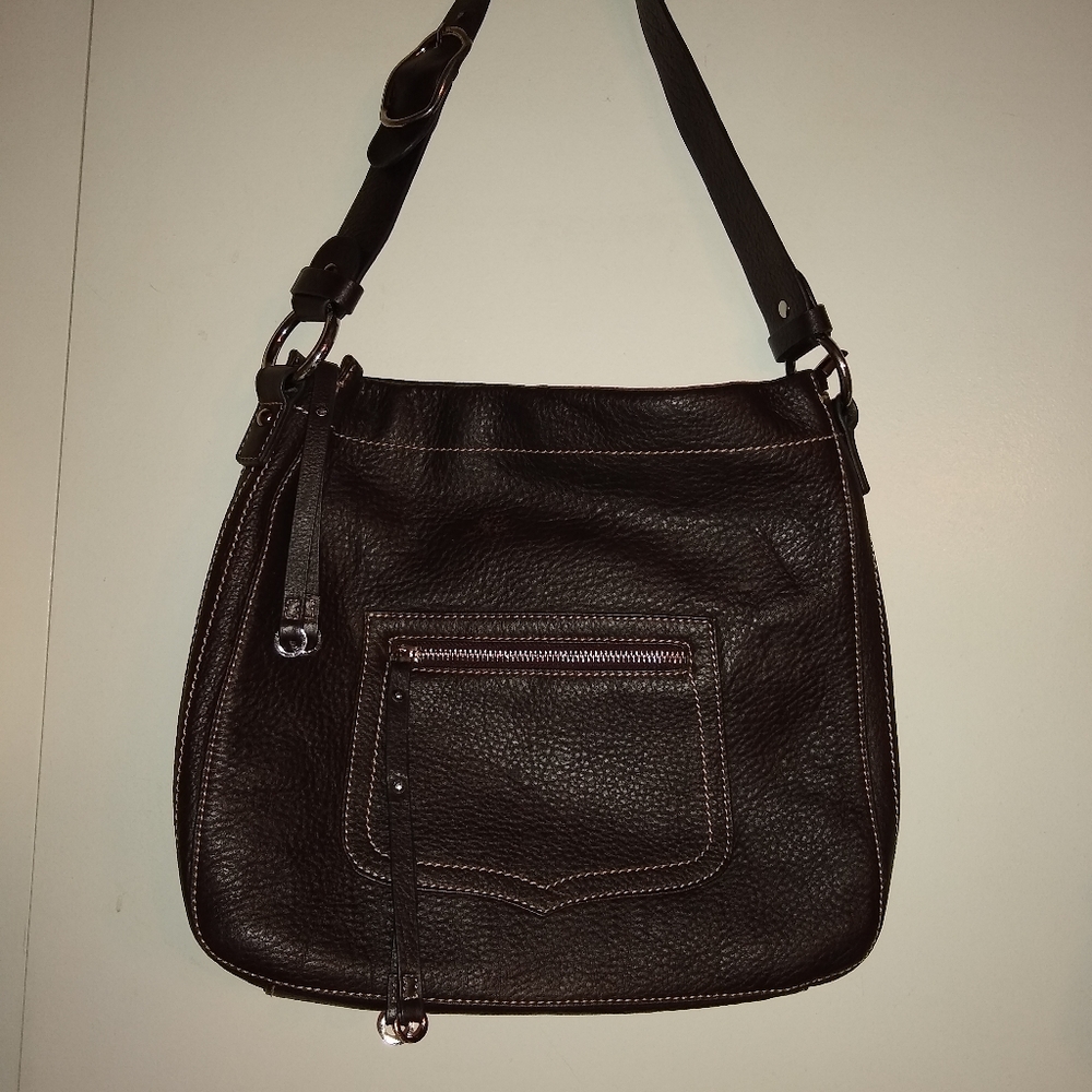 Barneys Newyork brown leather handbag.